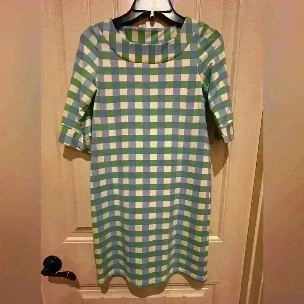 Sailor-Sailor Dress Size XS Blue Green Block Modern Chic Preppy Spring Summer